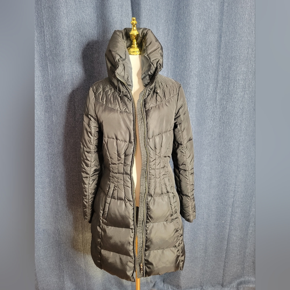 Sam Edelman Black Puffer Coat. Size SM Jacket Winter Three Quter Cabincore - Picture 2 of 11